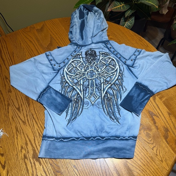Sinful by Affliction Y2K 2000s Hoodie Size Large - Picture 4 of 4